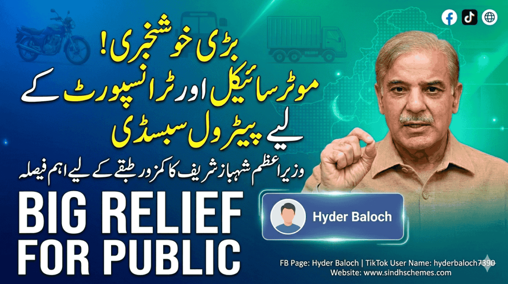 PM Shehbaz Sharif Petrol Subsidy Relief Package