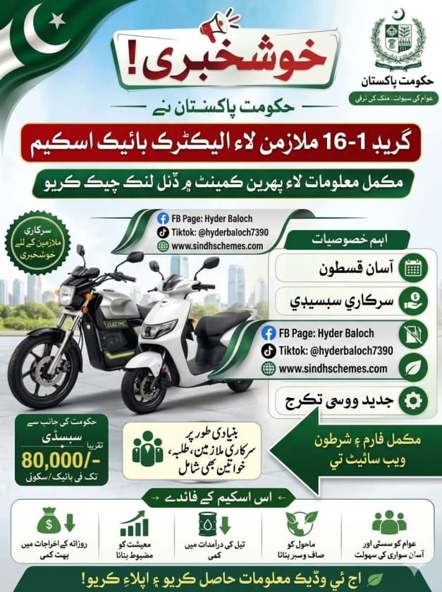 Electric Bike Scheme 2026 Registration Pakistan