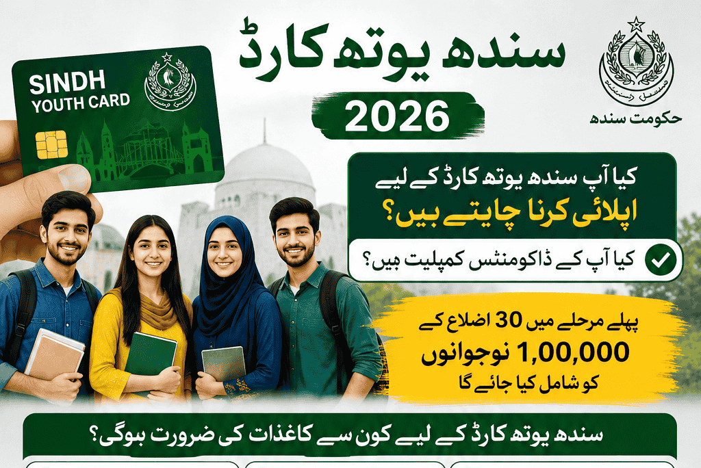 Sindh Youth Card 2026 کے لیے نوجوانوں اور Youth Card کی