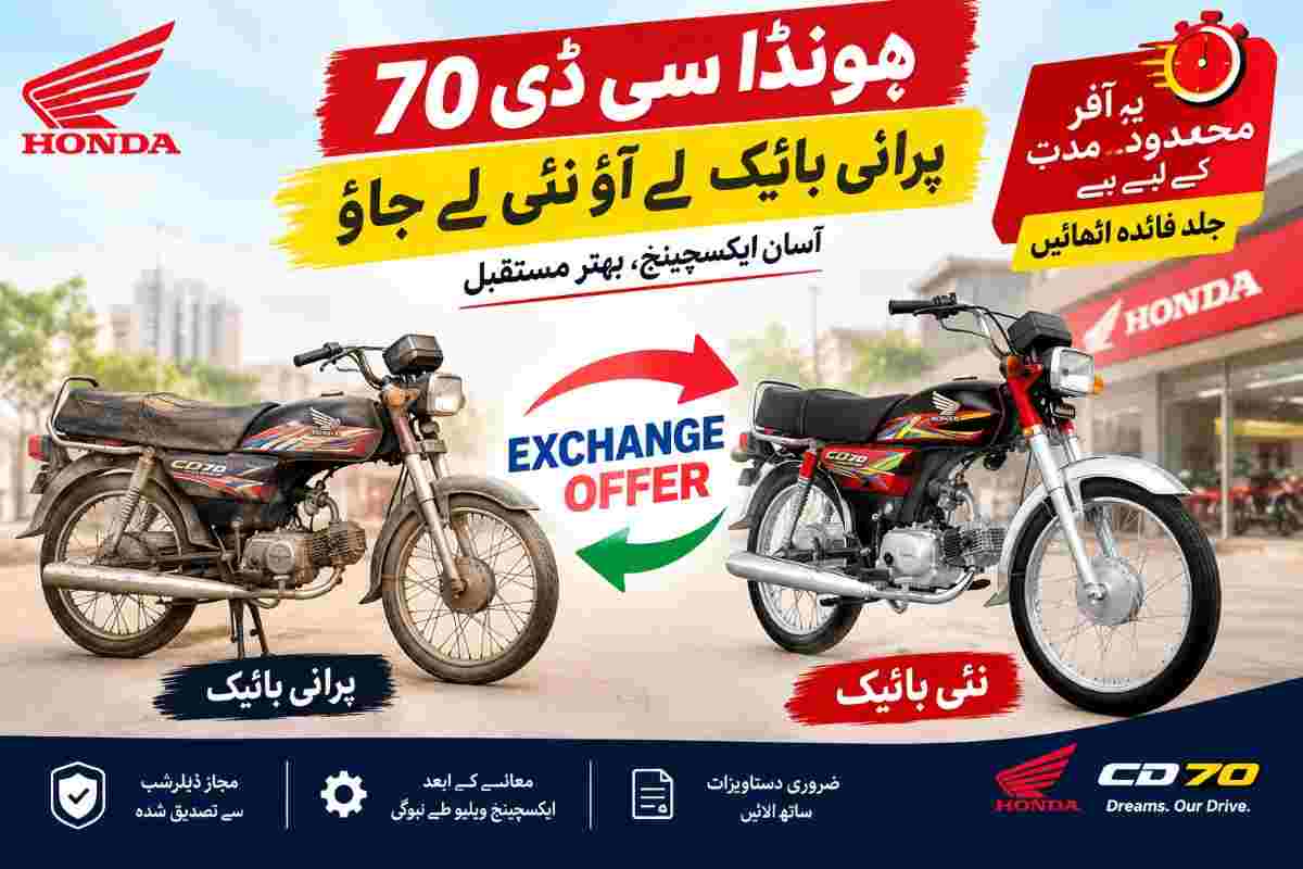 CD 70 Exchange 2026 Old Bike to New Honda CD 70