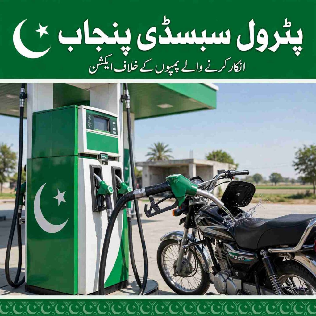 پٹرول سبسڈی پنجاب — پنجاب میں فیول سبسڈی انکار پر پٹرول پمپوں کے خلاف ایکشن