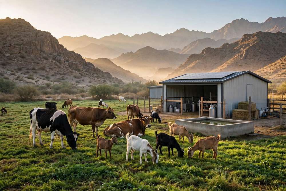 FAO Grant for Livestock SMEs 2026 — cattle and goats grazing on a Balochistan livestock farm