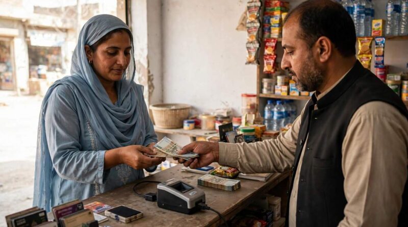 BISP new payment method 2026 - woman receiving payment at bank retailer